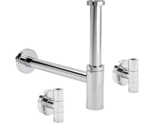 Сифон бутылочный Eleganta1 с горизонтальным отводом хромированный VIEGA 1"1/4х32