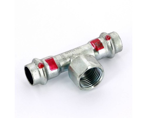 Тройник пресс-В оцинкованная сталь Prestabo VIEGA 15х1/2"х15 Тройник пресс-В оцинкованная сталь Prestabo VIEGA 15х1/2"х15