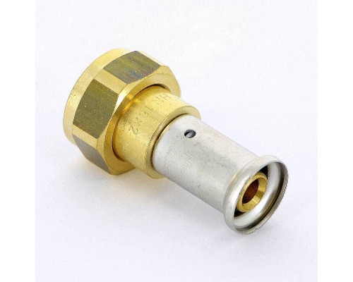 Муфта с накидной гайкой, плоская прокладка пресс HENCO 16x3/4" Муфта с накидной гайкой, плоская прокладка пресс HENCO 16x3/4"
