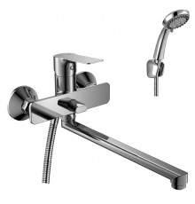 RS27-33 Смеситель одноручный (35 мм) для ванны с плоским изливом 350мм, хром RS27-33