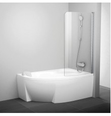 CVSK1 ROSA 140/150 R блестящая+транспарент шторка на ванну 7QRM0C00Y1