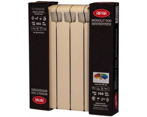 Rifar Monolit 500 6 секций, боковое подключение (капучино)