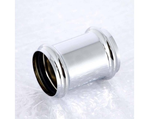 Муфта двухраструбная с двумя уплотнительными прокладками хромированная VIEGA