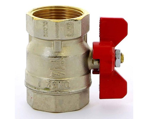 Кран шаровой ВВ MISTRAL бабочка TIEMME 1"1/4