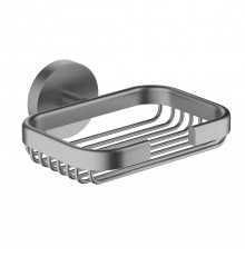 AQ4633BGM БЕТТА мыльница решетка, оружейная сталь (шлиф. черный хром) AQ4633BGM