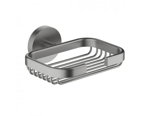 AQ4633BGM БЕТТА мыльница решетка, оружейная сталь (шлиф. черный хром) AQ4633BGM