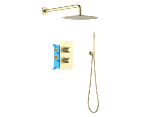 AQ1376BG ЕВРОПА Set 3 в 1 душевой комплект 2 режима, шлиф. золото AQ1376BG