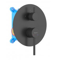 AQ1346MB ЕВРОПА смеситель для ванны 2 режима (внешняя и скрытая часть), матовый черный AQ1346MB