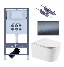 SET AQUATEK ОБЕРОН T PNS009 (рама AQUATEK INSP-0000001 с клавишей PNS-0000009 и крепежом KKI-0000016+унитаз ОБЕРОН AQ1365T-00, тонкое сиденье sc) SET AQUATEK ОБЕРОН T PNS009