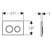 115.085.KK.1 Смывная клавиша Geberit Omega20 для двойного смыва к 111.003/030/060 белый/позолота 115.085.KK.1