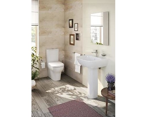 9012B003-7202 Zentrum Унитаз-компакт с сиденьем дюропласт микролифт, 60 см (арматура Siamp (Франция). VitrA 9012B003-7202