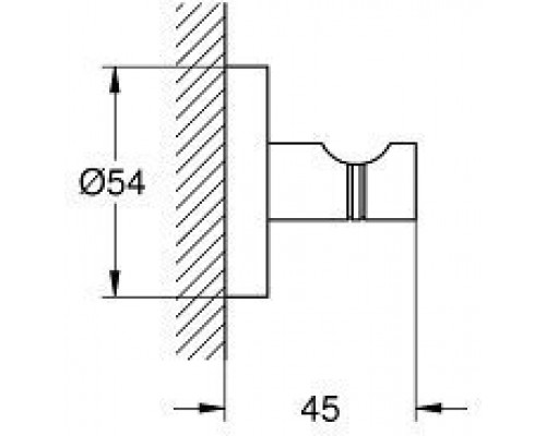 40364001 Essentials Крючок для банного халата, хром 40364001