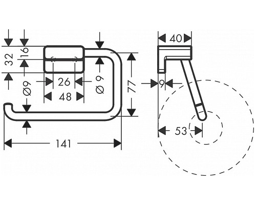 41771000 HG AddStoris бумагодержатель без крышки 41771000