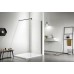 AQ WIW 09020BL Душевая перегородка Walk in с держателем 900x2000 профиль черный, стекло прозрачное AQ WIW 09020BL