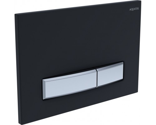 KDI-0000026 (009D-1) Панель смыва Slim Черный матовый (клавиша прямоугольная, никель) KDI-0000026