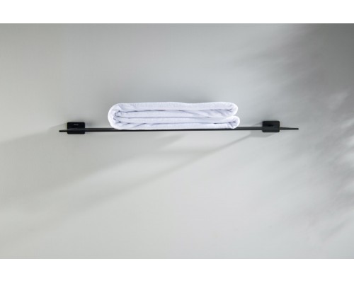 AQ4322MB ЛИБРА полка для полотенец, матовый черный AQ4322MB