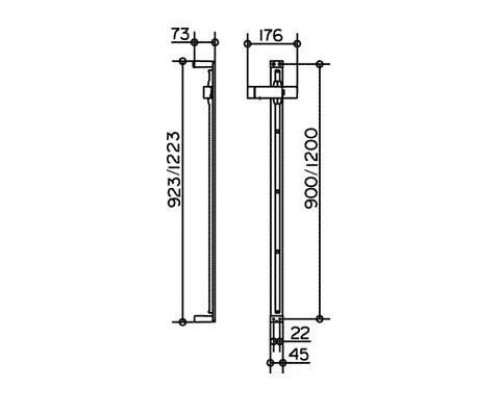 51185010900 EDITION 11 Душевая штанга 923 мм, передвижной держатель душевой лейки, хром 51185010900