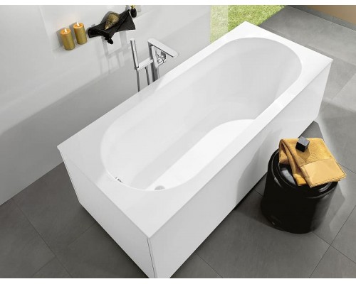 UBQ 177 OBE 2V-01 OBERON Solo Ванна 170x70, с ножками, белая, материал кварил Quaryl®, вкл. сверло для перелива UBQ177OBE2V-01