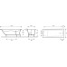 RUB PARALLEL E2947-00 ванна 170х70 без отверстий для ручек E2947-00