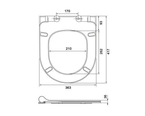 AQ0199-00 крышка-сиденье для унитаза ЛЕЯ AQ1199-00, AQ1199T-00,белая AQ0199-00