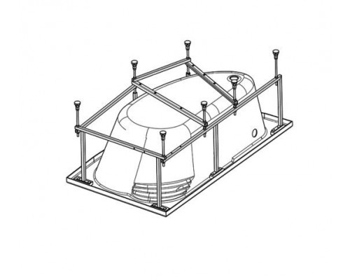 1.WH11.2.433 ИБИЦА монтажный комплект 150х100 для левосторонней и правосторонней ассим. ванн 1.WH11.2.433