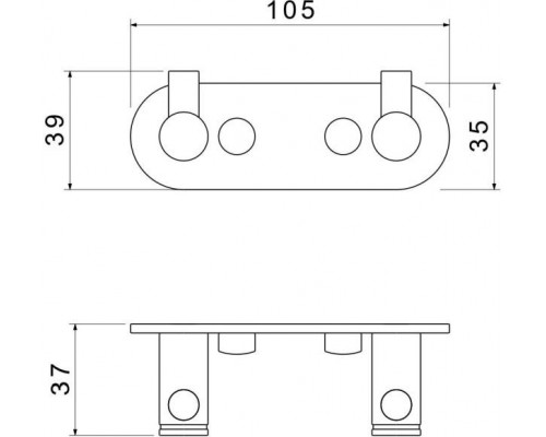 AQ4102CR ЕВРОПА крючок двойной AQ4102CR