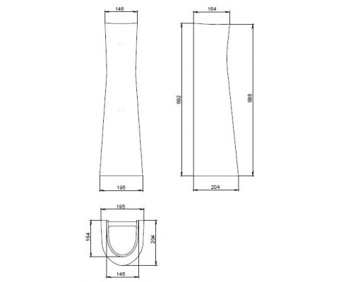136012S0000B0 Пьедестал Соната, Версия, Pro белый 1.3601.2.S00.00B.0
