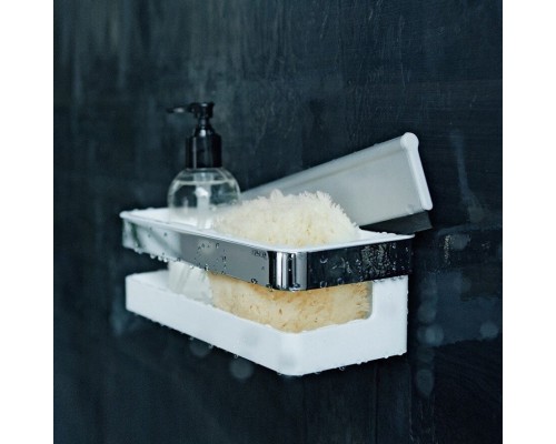 12758010000 COLLECTION MOLL Корзинка для душа, хром/белый 12758010000