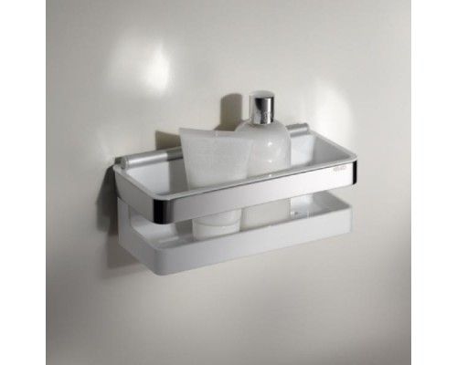 12758010000 COLLECTION MOLL Корзинка для душа, хром/белый 12758010000