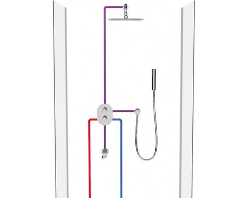 Cмеситель термостатический скрытого монтажа для R-box multi, 3 вывода CR 067.00 X070075