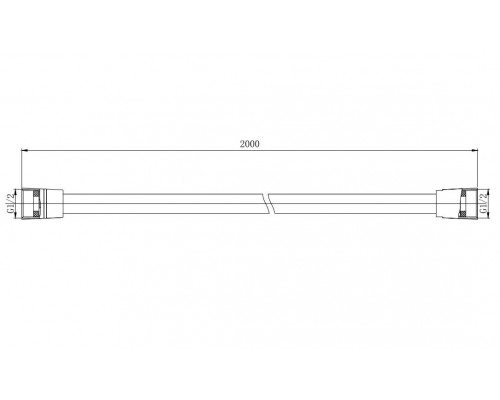 AQ2112CR шланг для душа 200 см ПВХ AQ2112CR
