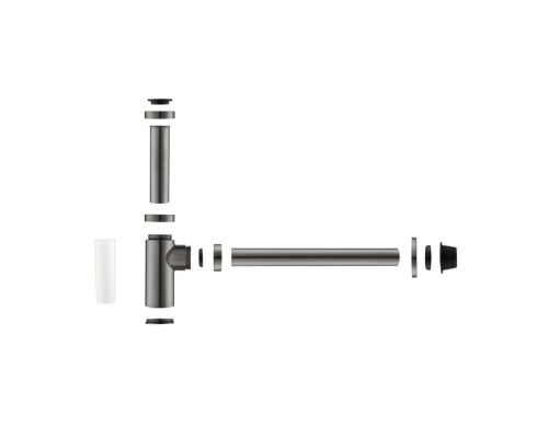 AQ6012BGM сифон, оружейная сталь (шлиф. черный хром) AQ6012BGM