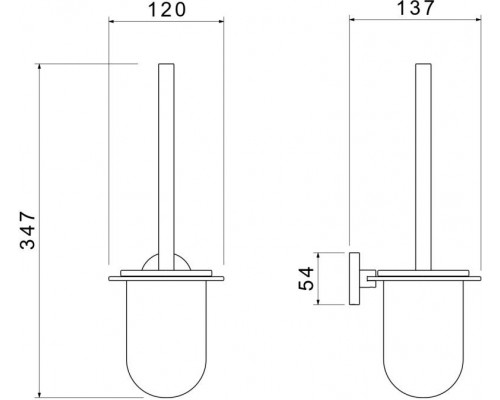 AQ4210MB ОБЕРОН ершик, матовый черный AQ4210MB