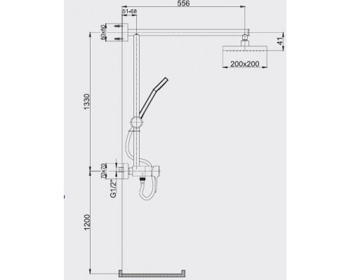 102154006EX CARO душевая система 102154006EX