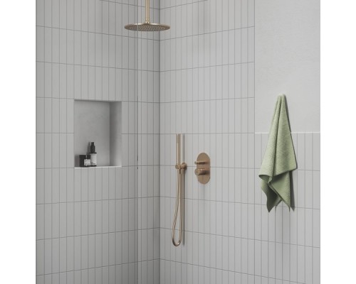 Насадка для душа круглая из латуни 250 мм 980.60RGB РОЗОВОЕ ЗОЛОТО X07P711