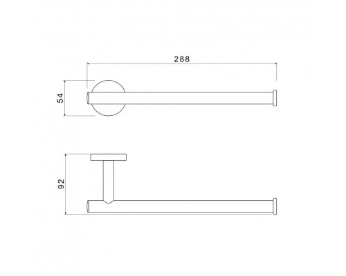AQ4219BG ОБЕРОН полотенцедержатель, шлиф. золото AQ4219BG