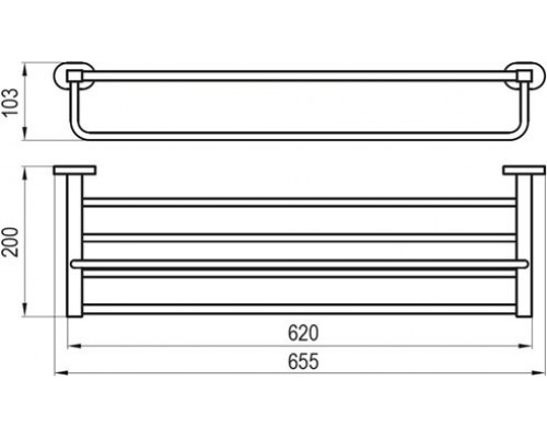 Полотенцедержатель (3 полотенца) 66 см CR 330.00 X07P194