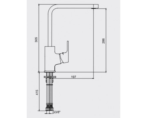 104818123EX TIERA смеситель для кухни белый /хром 104818123EX