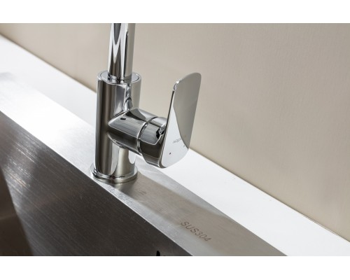 AQ1081CR ВЕГА смеситель для кухни (квадратный излив) AQ1081CR