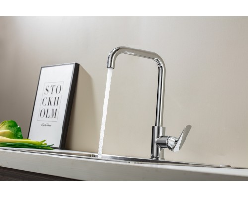 AQ1081CR ВЕГА смеситель для кухни (квадратный излив) AQ1081CR