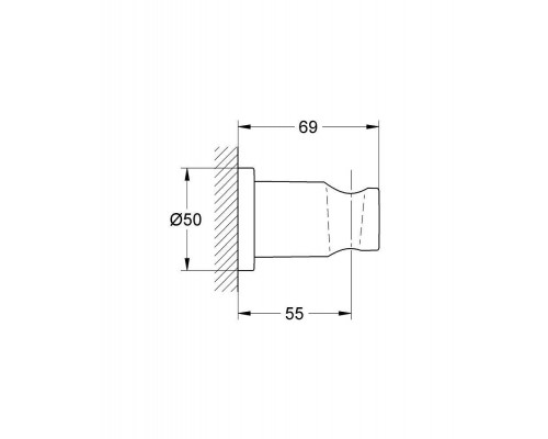 27074GN0 Rainshower Держатель настенный для ручного душа, холодный рассвет матовый 27074GN0