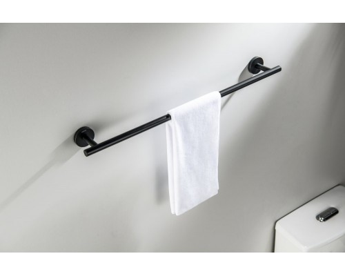 AQ4214MB ОБЕРОН полотенцедержатель 600 мм, матовый черный AQ4214MB