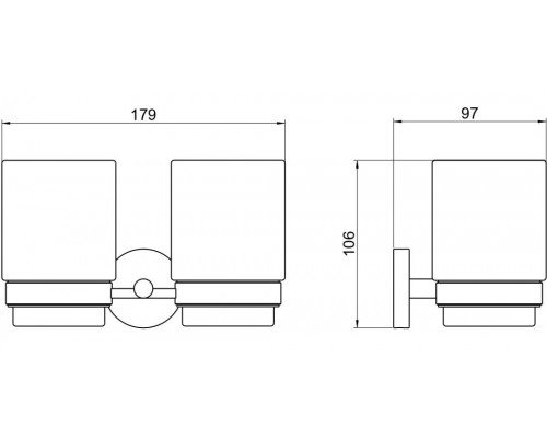 AQ4617CR БЕТТА стакан с держателем двойной AQ4617CR