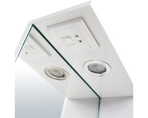 ЛАГУНА-01 Зеркало 605х800х176, бел ZLGN65