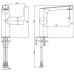 102108955EX LUNA смеситель для раковины 158 без донного клапана 102108955EX