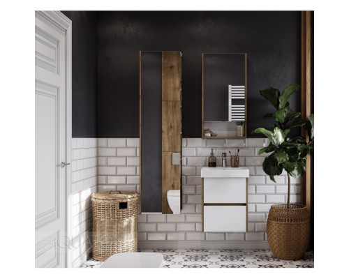 1A2516K0SDZ90 Набор: 1A251601SDZ90 Тумба-умывальник Сканди 45 Бел/Дуб Рустикальный/ 1WH501630 Раковина Адриана 45 1A2516K0SDZ90