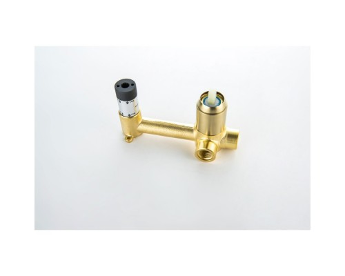 AQ1213BG ОБЕРОН смеситель для раковины настенный (внешняя и скрытая часть), шлиф. золото AQ1213BG