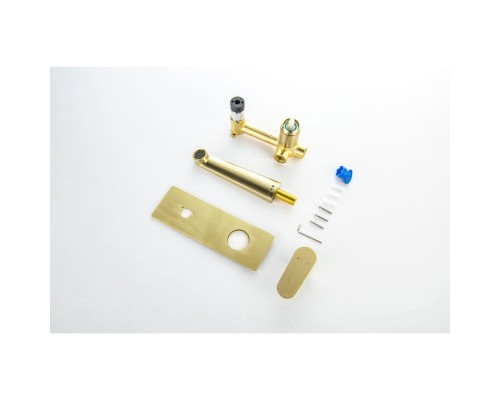 AQ1213BG ОБЕРОН смеситель для раковины настенный (внешняя и скрытая часть), шлиф. золото AQ1213BG