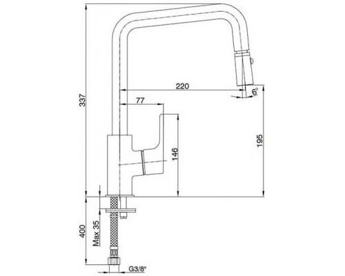 102118049EX LUNA смеситель для кухни 102118049EX