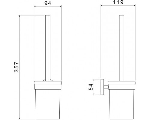 AQ4110MB ЕВРОПА ершик, матовый черный AQ4110MB
